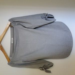 Grey off-shoulder top